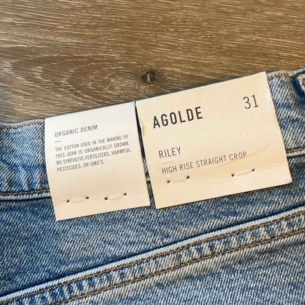 Agolde Riley High Rise Straight Crop Jeans - Picture 5 of 5